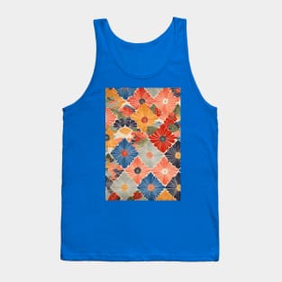 Japanese Kimono Pattern Chrysanthemum Tank Top